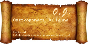 Osztrogonacz Julianna névjegykártya